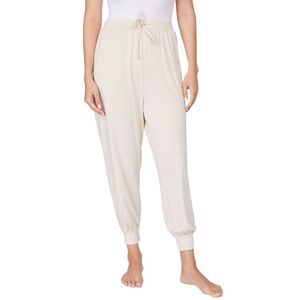 Pure Fiber‎ Draped Bamboo Viscose Jogger Pants Cream Size Small